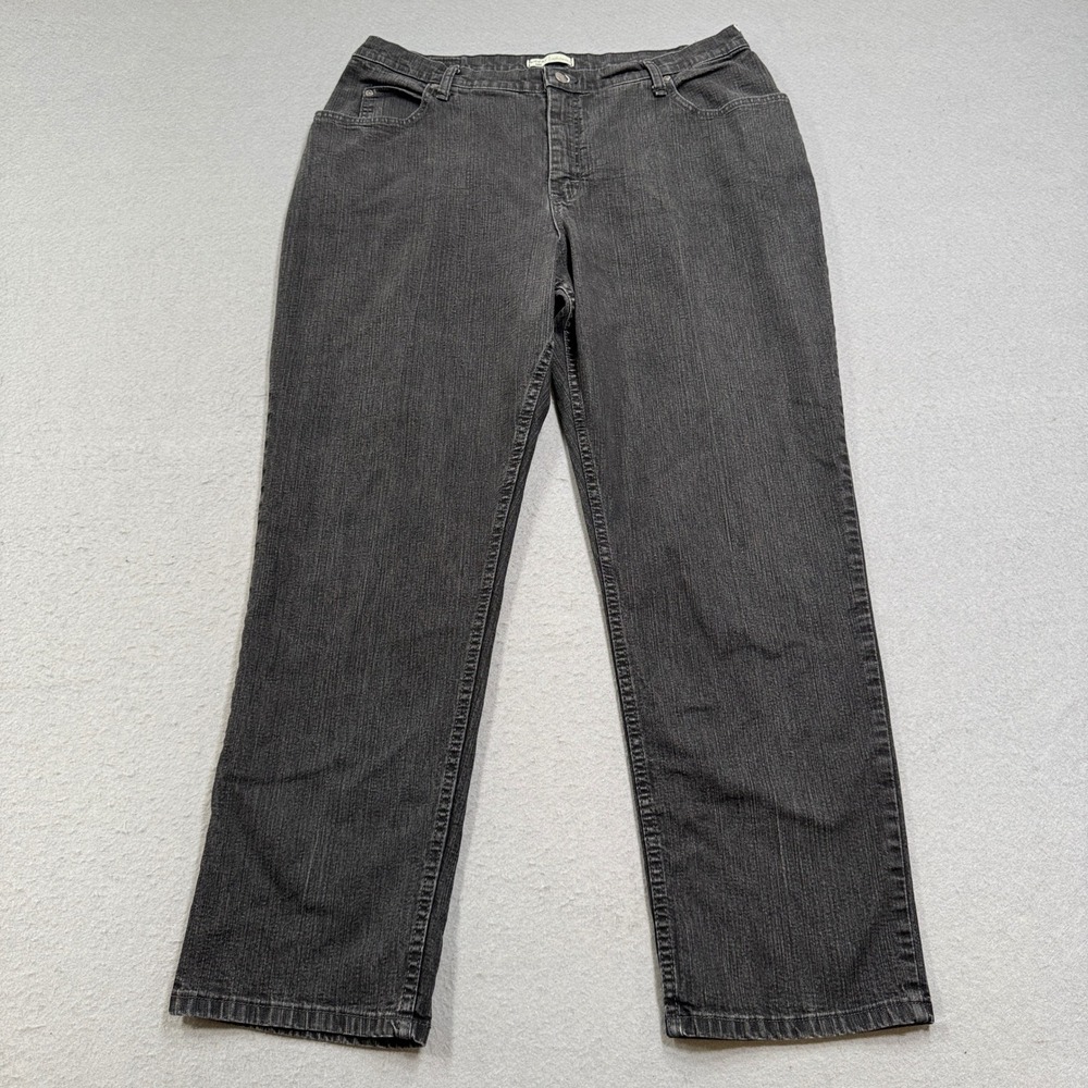 Y2K Riders By Lee Jeans Women's 20W Black Faded Denim Straight Leg Relaxed Fit